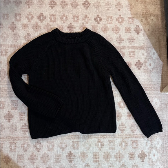 Jenni Kayne Black Cotton Fisherman Sweater - Picture 3 of 5